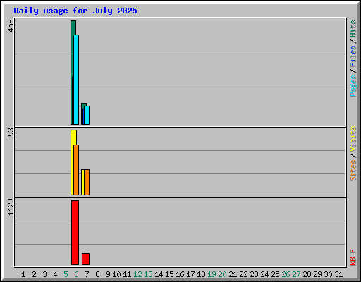Daily usage for July 2025